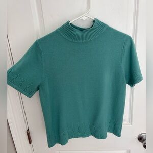 Sag Harbor Aqua/teal Knit Top